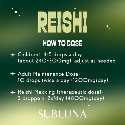 SubLuna Reishi Mushroom Triple Extract® with Nano Extraction Technology Supplement SubLuna