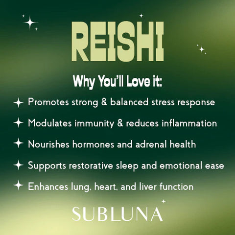 SubLuna Reishi Mushroom Triple Extract® with Nano Extraction Technology Supplement SubLuna