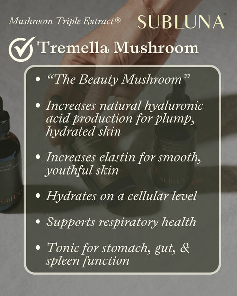 SubLuna Tremella Mushroom Triple Extract Tincture SubLuna