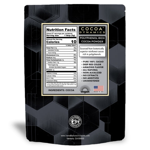 Santa Barbara Chocolate Polyphenol Rich Cocoa Powder (12 oz)