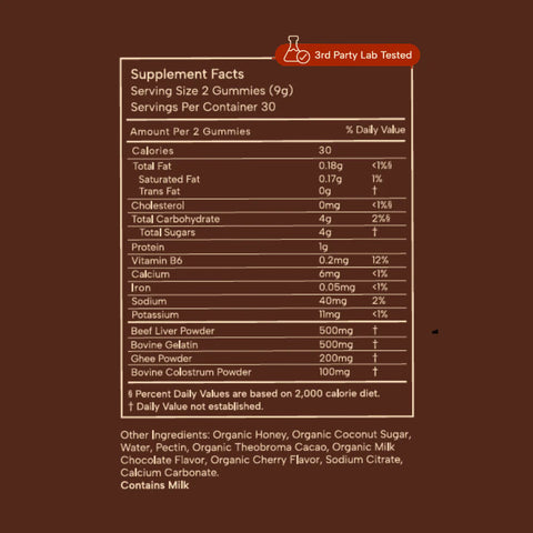 SubLuna Nourished Child: Ancestral Vitamin Gummy - Chocolate Cherry
