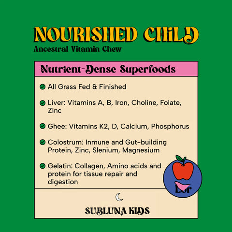 SubLuna Nourished Child: Ancestral Vitamin Gummy- Toasted S'mores Dietary Supplement SubLuna