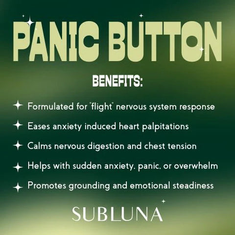 SubLuna Panic Button: Anxiety and Worry Support Herbal Supplement SubLuna