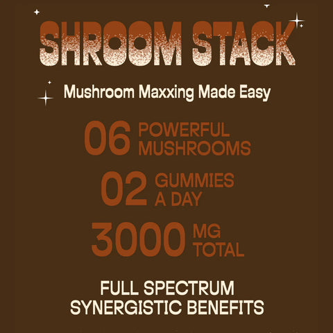 SubLuna Shroom Stack: Medicinal Mushroom Gummies Dietary Supplement SubLuna
