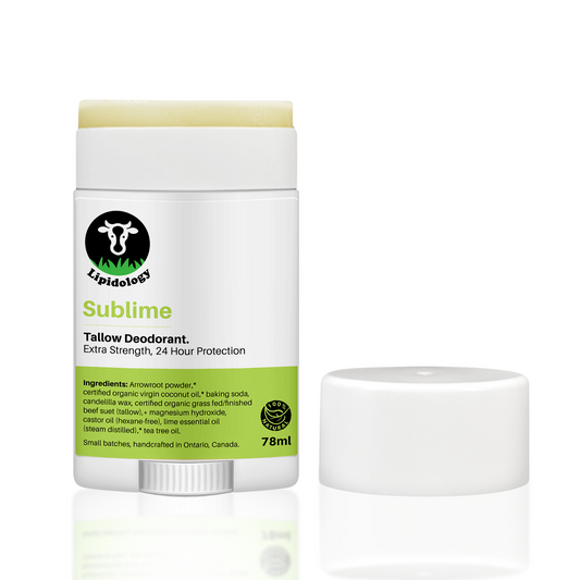 Lime, Deodorant, Organic Grass-Fed/Finished Tallow 78 ml, Extra Strength