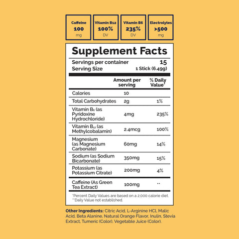 Voli Energy - Santa Barbara Citrus (15 Sticks) Dietary Supplement Voli