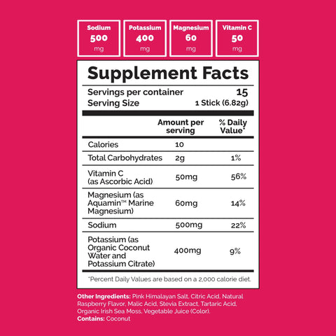 Voli Hydration - Riptide Raspberry (15 Sticks) Dietary Supplement Voli