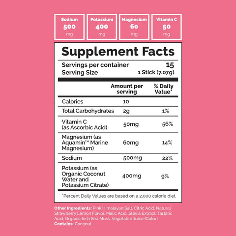 Voli Hydration - Sunset Strawberry Lemonade (15 Sticks) Dietary Supplement Voli