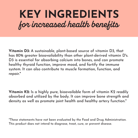 Just Ingredients Vitamin D3 + K2
