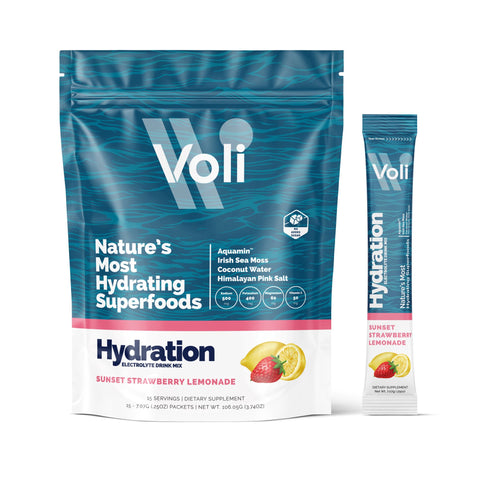 Voli Hydration - Sunset Strawberry Lemonade (15 Sticks) Dietary Supplement Voli