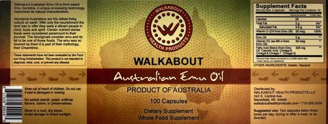 Walkabout Australian Emu Oil 100 Capsules