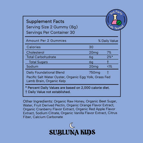 Subluna Brain Child: Ancestral Vitamin Gummy Goodie Vibes