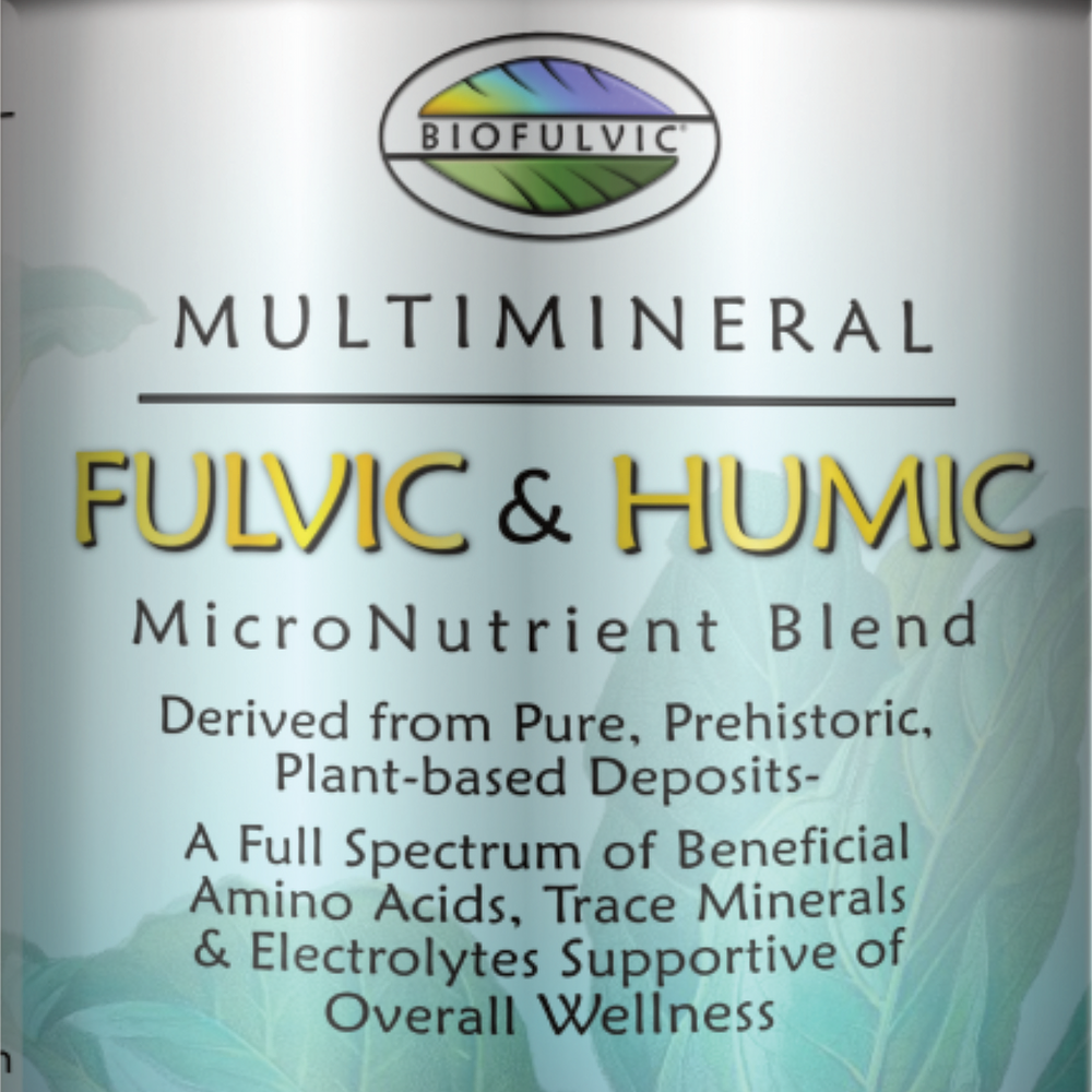 MultiMineral Fulvic & Humic MicroNutrient Blend Brown Glass