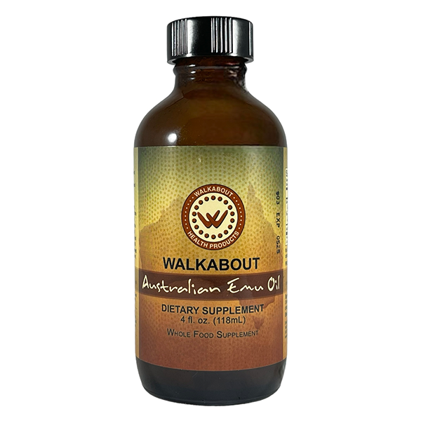 Walkabout Australian Emu Oil (118 mL) Liquid Supplement Amber Glass Bottle-Narrow top