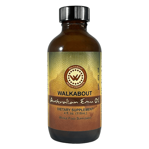 Walkabout Australian Emu Oil (118 mL) Liquid Supplement Amber Glass Bottle-Narrow top