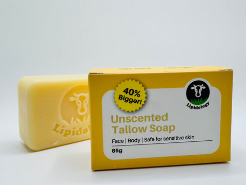 Unscented Tallow Soap, 85 g - by Lipidology Goodie Vibes