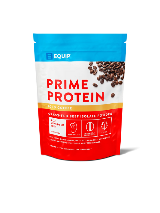Prime Grass Fed Protein Powder Iced Coffee