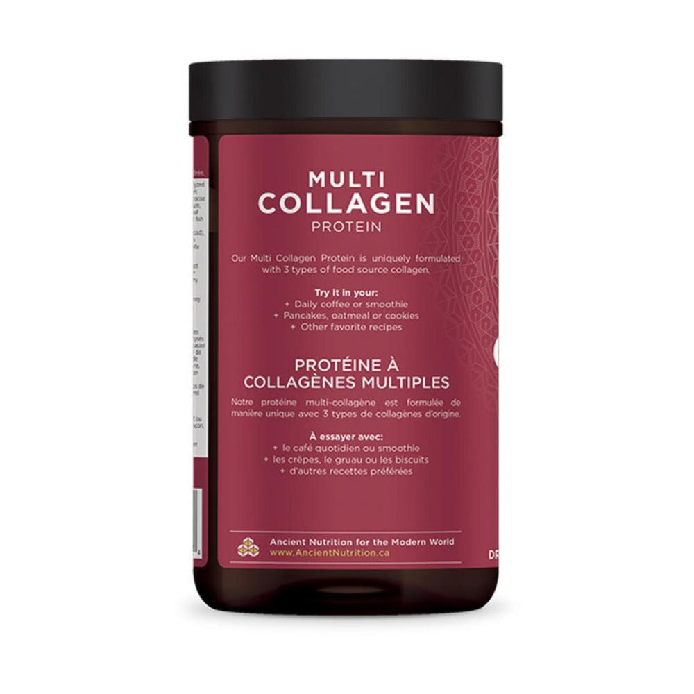 Ancient Nutrition- Ancient Nutrition - Multi Collagen Protein - Chocolate, 298g Benefits