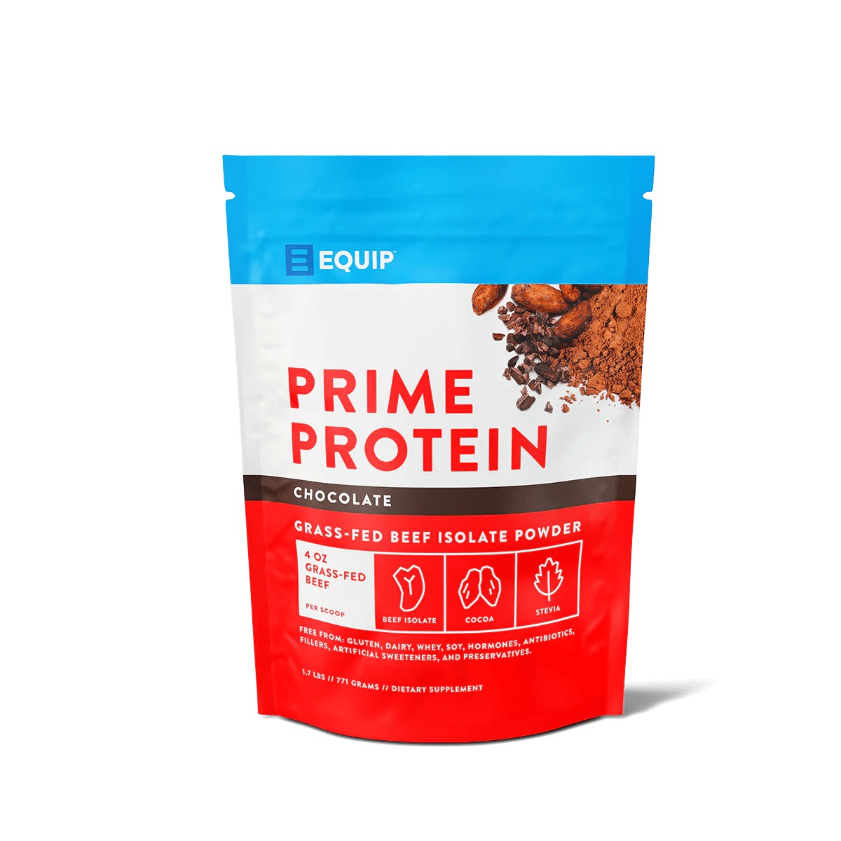 Prime Grass Fed Protein Powder Chocolate (1.7 LBS) – Goodie Vibes