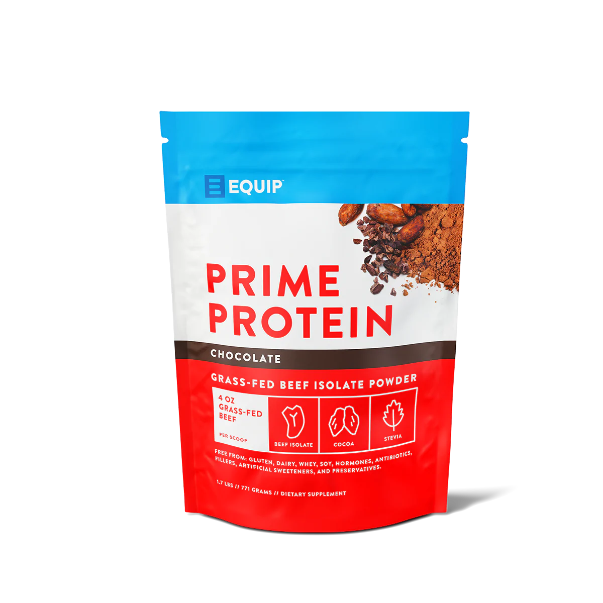 Prime Grass Fed Protein Powder Chocolate (1.7 LBS)
