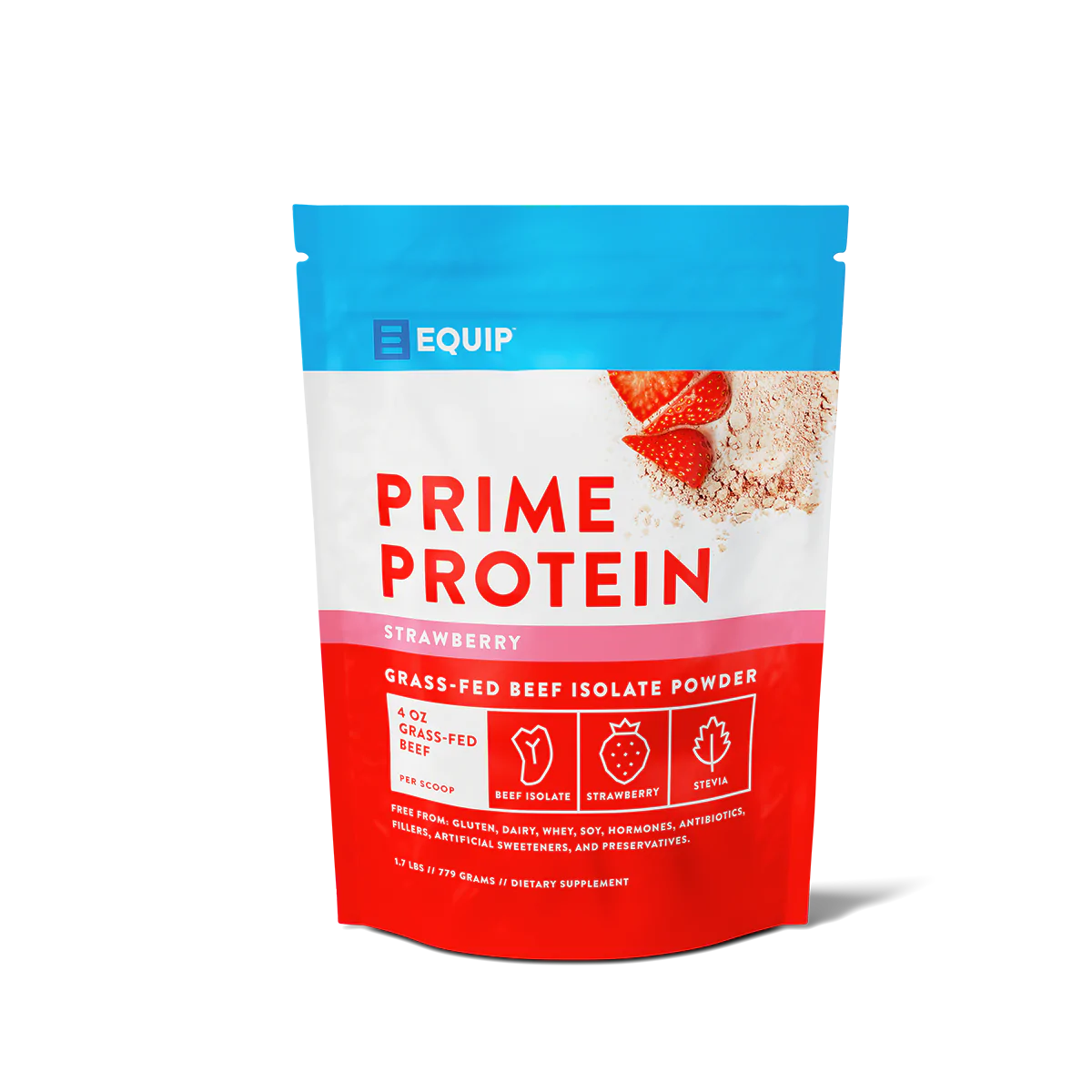Prime Grass Fed Protein Powder Strawberry (1.7 LBS)
