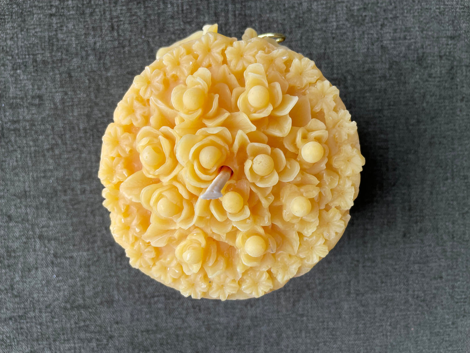 Flower Cake- 100% Pure Beeswax Candle