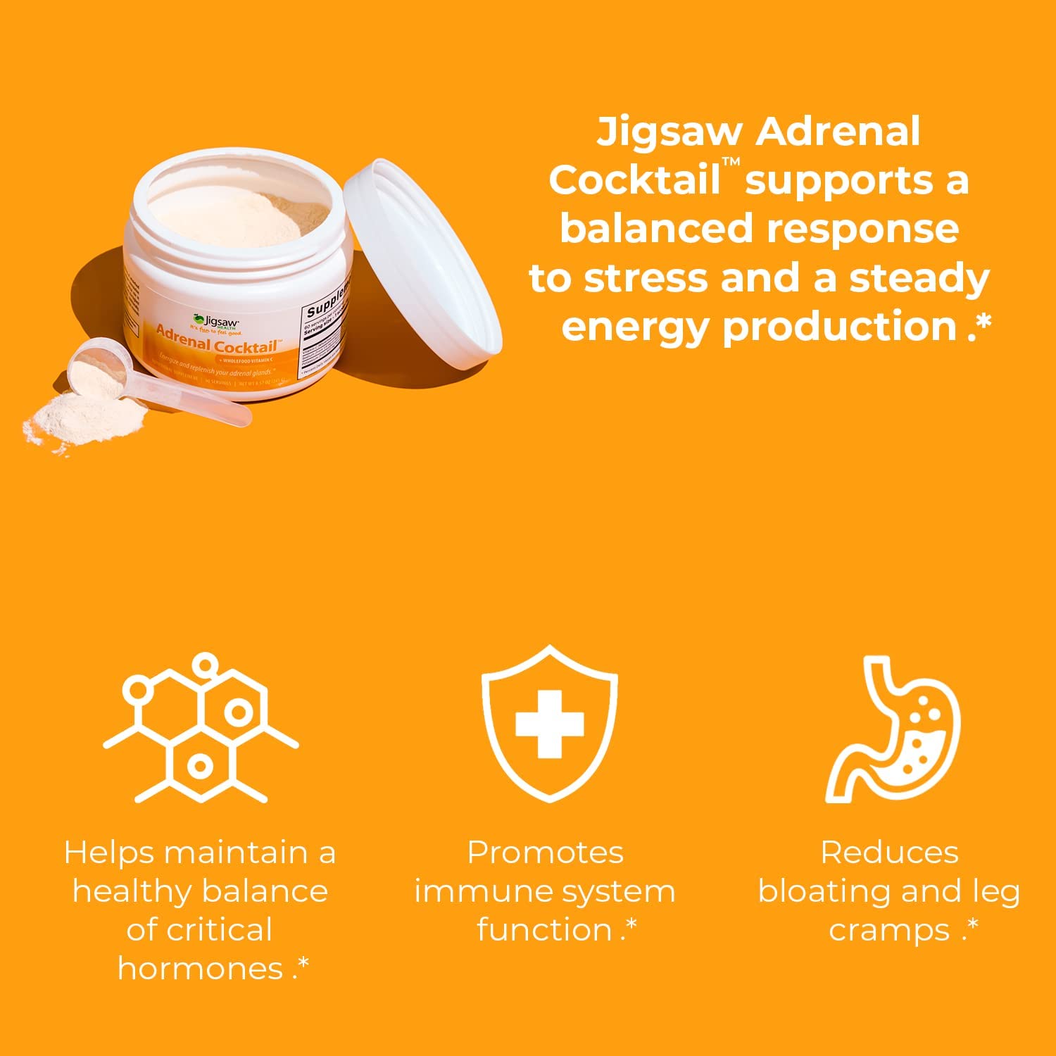 Jigsaw Health, Adrenal Cocktail Wholefood Vitamin C, 8.57 oz (240 g) Benefits