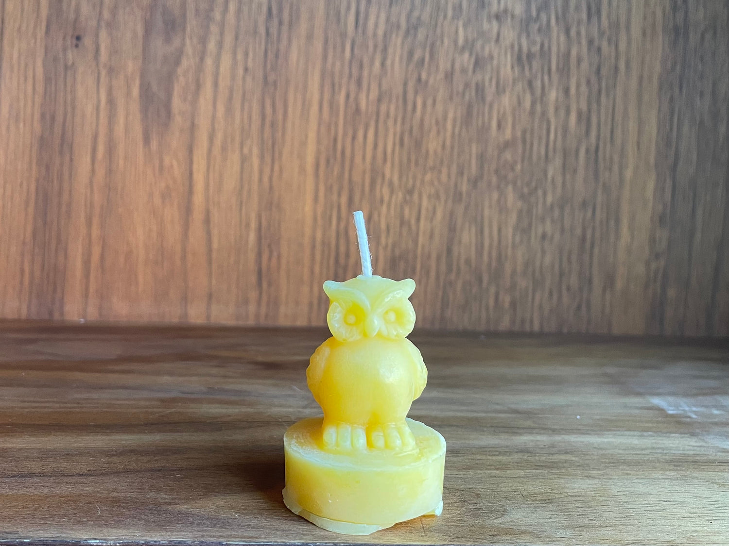 Mini Night Owl- 100% -Pure -Beeswax- Candle 2x1.5 inches