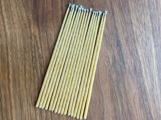 Birthday Candles, Pack of 16 - 100% Pure Beeswax