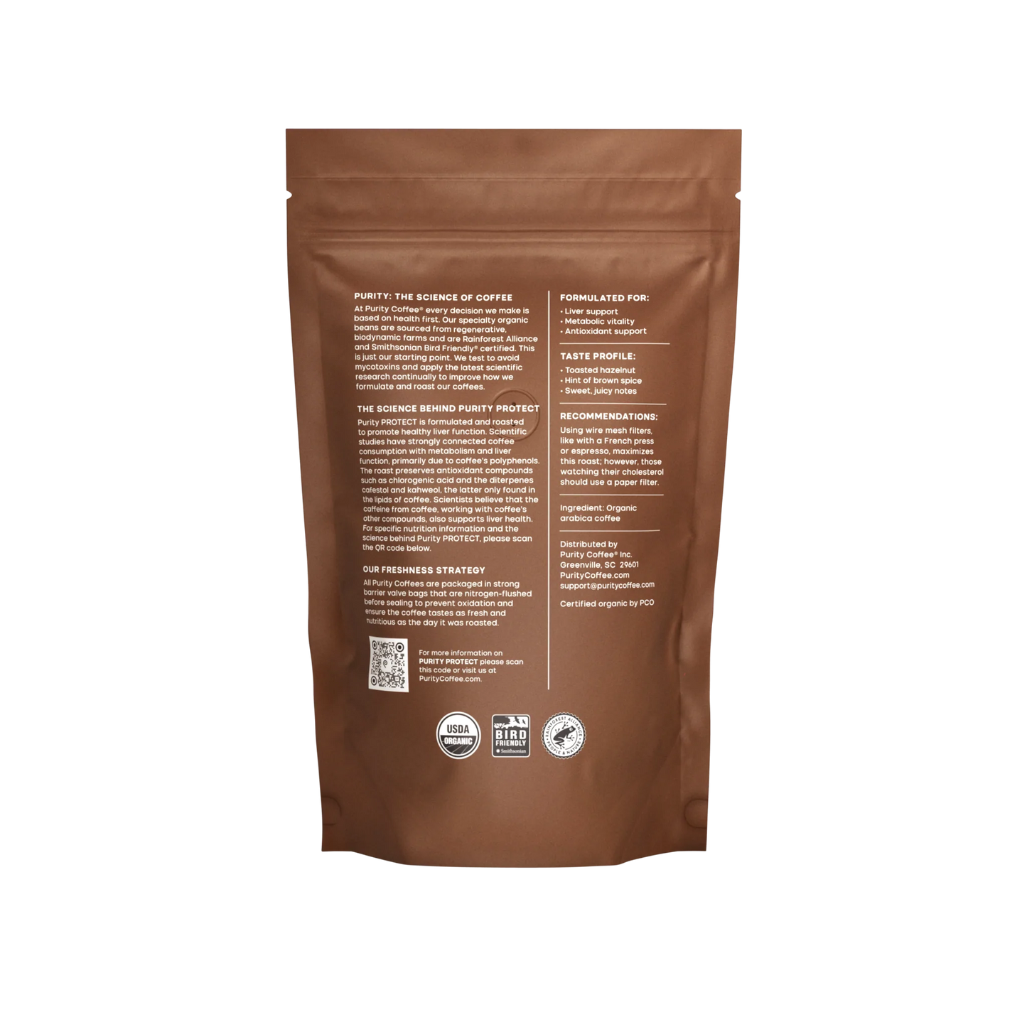 Purity Organic Coffee Protect: Light-Medium Roast Whole Bean Coffee