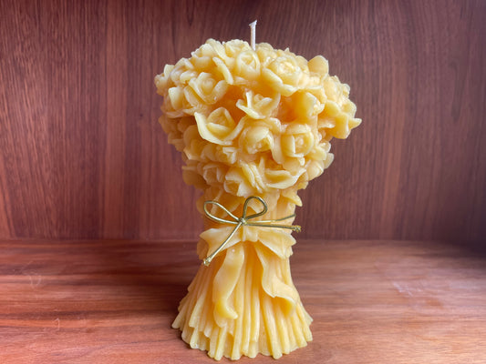 Rose Bouquet- 100% Pure Beeswax Candle