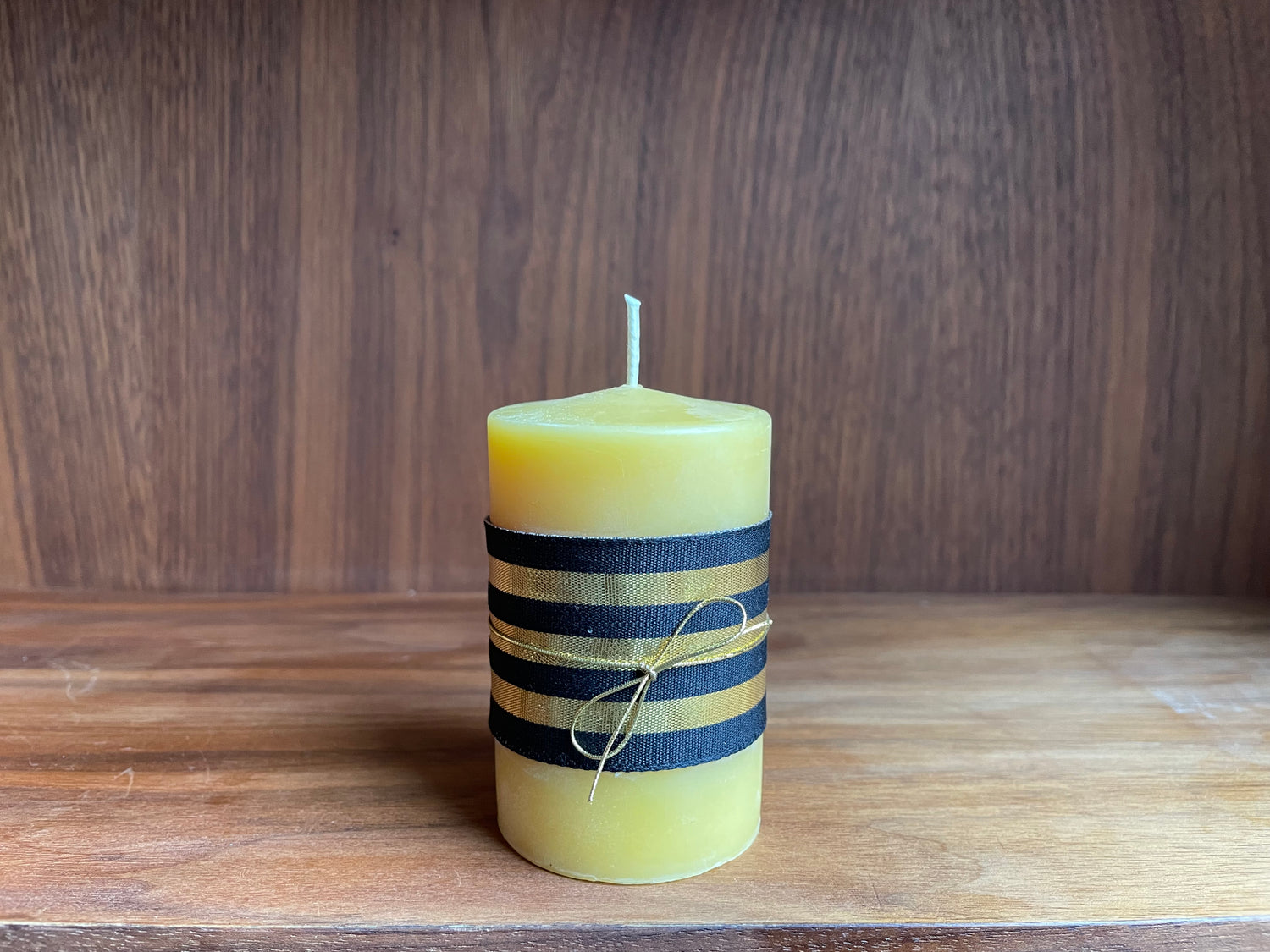 Small Signature Pillar- 100% Pure Beeswax Candle